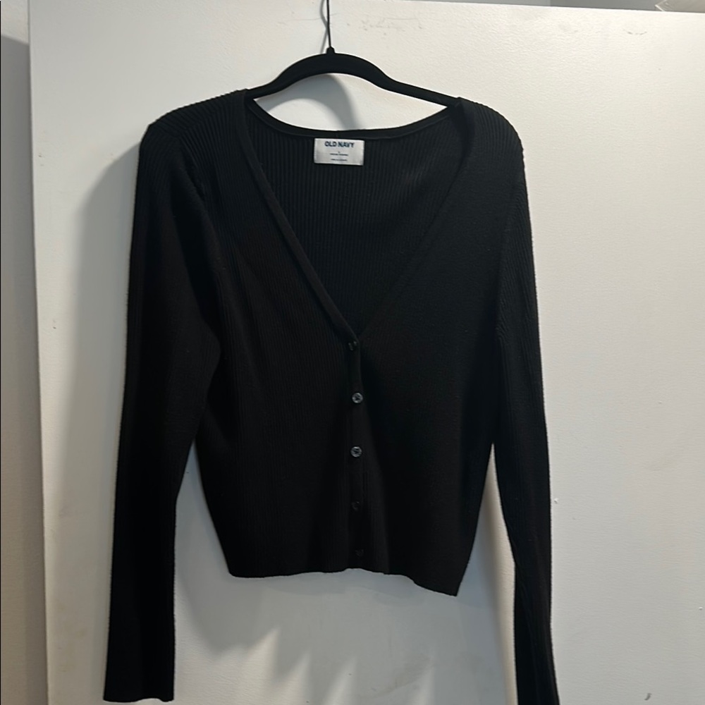 Old Navy Charcoal Ribbed Sweater
